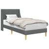 vidaXL Estructura de cama Liso Gris oscuro 100 x 200 cm tela