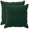 vidaXL Coj&iacute;n con almohada HOUTEN 2 uds. Verde oscuro Terciopelo