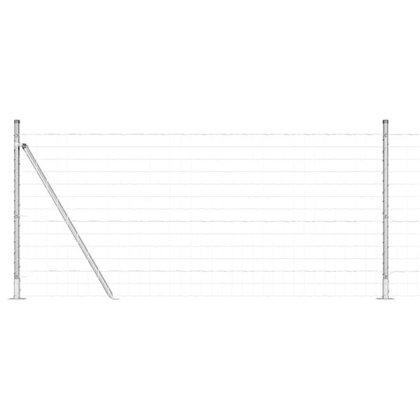 vidaXL Valla con Poste Plateado 1 x 25 m Acero