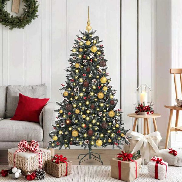 vidaXL &Aacute;rbol de Navidad artificial Verde 150 cm PVC, Pl&aacute;stico y Acero