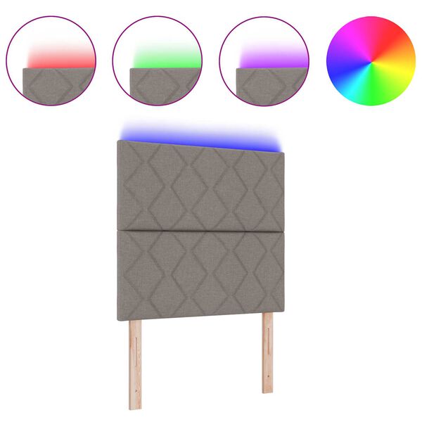 vidaXL Cabecero Taup&eacute; 100 cm tela