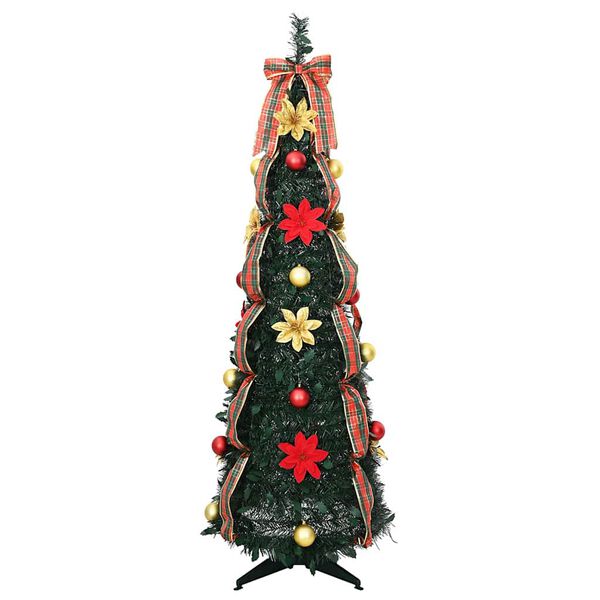 vidaXL &Aacute;rbol de Navidad artificial con 100 LED Verde 155 cm PVC