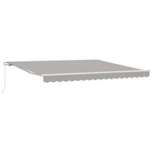 vidaXL Toldo Manual Gris claro 400 x 350 x 165 cm Poli&eacute;ster y metal