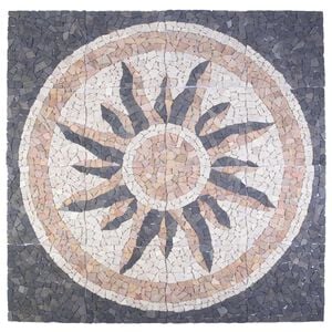 vidaXL Mosaicos con patr&oacute;n de sol Multicolor 120 x 120 cm M&aacute;rmol