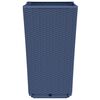 vidaXL Jardineras 4 unidades PP azul gris 32,5x32,5x57 cm