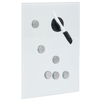 vidaXL Caja de llaves con tablero magnético blanca 30x20x5,5 cm