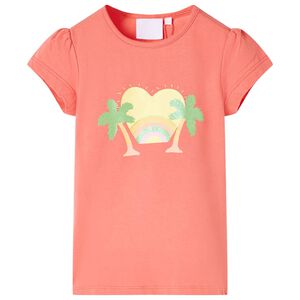 vidaXL Camiseta infantil color coral 92