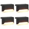 vidaXL Luces solares exteriores con pico de tierra 4 pcs Blanco C&aacute;lido