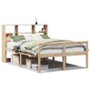vidaXL Cama con estanter&iacute;a sin colch&oacute;n madera maciza de pino 140x190cm