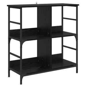 vidaXL Estante de libros 4 niveles 78.5 x 33 x 82 cm Roble negro