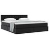 vidaXL Cama con almacenamiento Negro 180 x 200 cm Cuero sint&eacute;tico