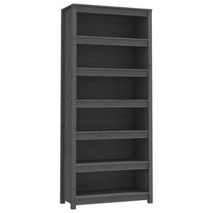 vidaXL Estanter&iacute;a madera maciza de pino gris 80x35x183 cm