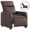 vidaXL Sill&oacute;n reclinable el&eacute;ctrico de cuero sint&eacute;tico marr&oacute;n
