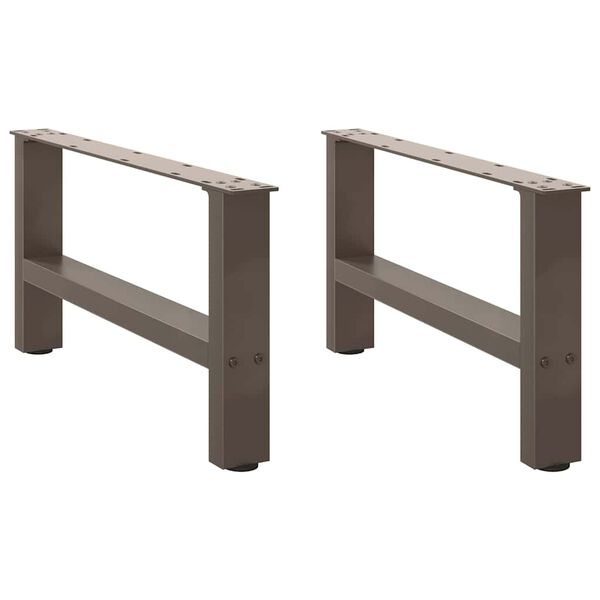 vidaXL Patas para mesa de centro de acero natural (2 unidades, 60 x 30-31 cm)