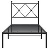 vidaXL Estructura cama sin colchón con cabecero metal negro 80x200 cm