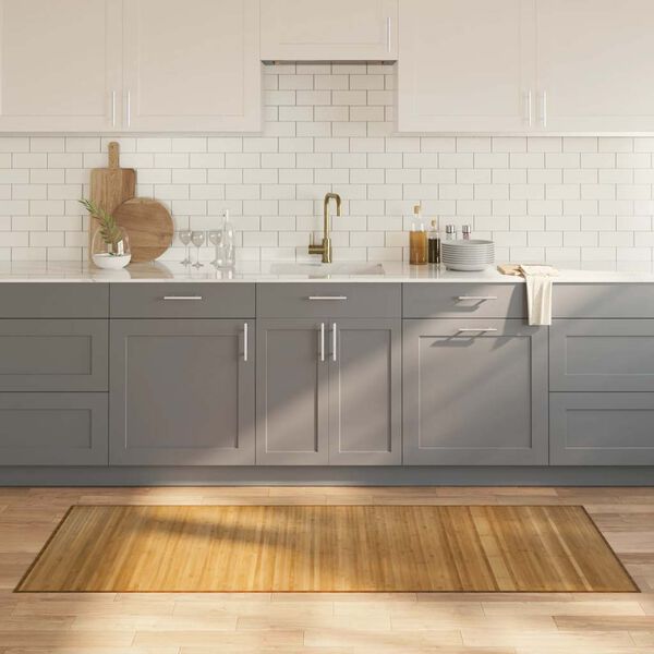 vidaXL Alfombra rectangular bamb&uacute; color natural 80x200 cm