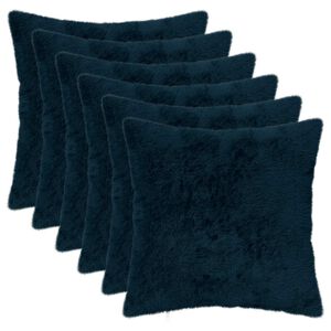 vidaXL Funda de almohada 6 uds. HEERLEN Azul marino 30 x 30 cm