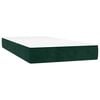 vidaXL Cama box spring con colch&oacute;n terciopelo verde oscuro 200x200 cm