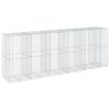 vidaXL Cesta de gaviones con cubierta hierro galvanizado 550x100x200cm