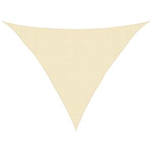 vidaXL Toldo de vela crema HDPE 160 g/m&sup2; 3,5x3,5x4,9 m