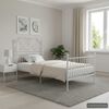 vidaXL Estructura de cama sin colchón metal blanco 100x200 cm