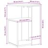 vidaXL Mesa lateral Roble Negro 36 x 30 x 56 cm Madera de ingeniería