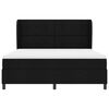 vidaXL Cama tipo Box Spring con colch&oacute;n Negro 180 x 200 cm tela