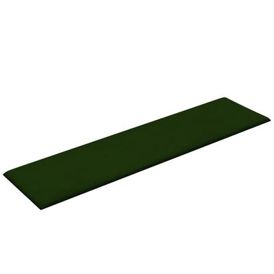 vidaXL Paneles de pared 12 uds terciopelo verde oscuro 60x15 cm 1,08m²