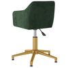 vidaXL Sillas de comedor giratorias 4 uds terciopelo verde oscuro