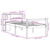 vidaXL Cama con estantería sin colchón madera maciza de pino 90x190 cm