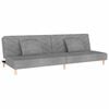 vidaXL Sof&aacute; cama de 2 plazas con dos almohadas tela gris claro