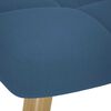 vidaXL Sillón mecedora con taburete tela azul