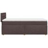 vidaXL Cama box spring con colch&oacute;n tela marr&oacute;n oscuro 100x200 cm