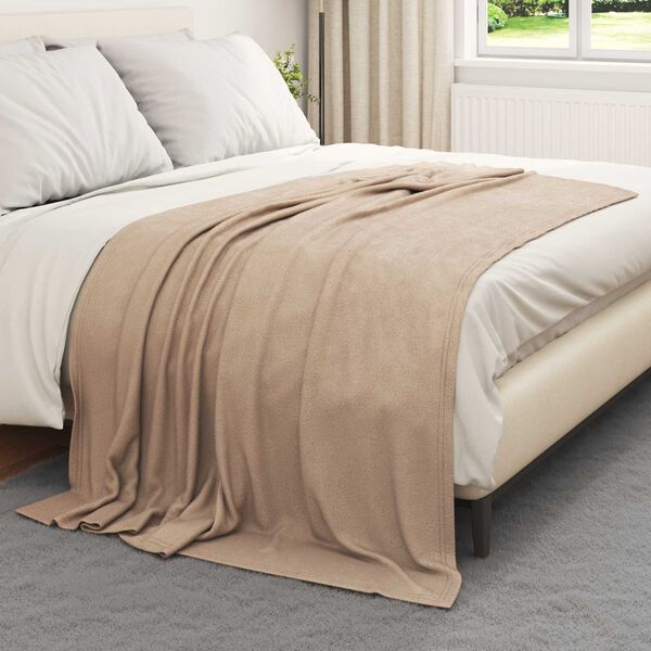 vidaXL Mantitas de Sof&aacute; 24 pcs Camel 200 x 150 cm Lana