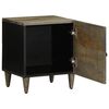 vidaXL Mesita de noche de madera maciza de mango gris claro 40x33x46cm