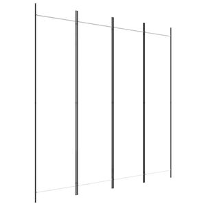vidaXL Biombo divisor de 4 paneles de tela blanco 200x200 cm