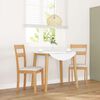 vidaXL Sillas de comedor con cojines 2uds madera maciza natural caucho