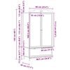 vidaXL Armario de Pizarra ROROS 90 x 45 x 165 cm Madera de ingenier&iacute;a