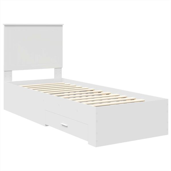 vidaXL Estructura de cama y Plata 70 x 190 cm Madera de ingenier&iacute;a