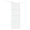 vidaXL Puerta Corredera 83 x 211 cm Madera de ingenier&iacute;a Blanco