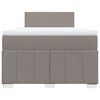 vidaXL Cama box spring con colch&oacute;n tela gris taupe 120x190 cm