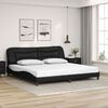 vidaXL Estructura de cama con LED sin colch&oacute;n Hvar negro 200x200 cm