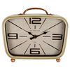 Gifts Amsterdam Reloj de mesa Retro metal lat&oacute;n y crema 22x8x19 cm