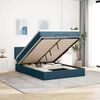 vidaXL Estructura de cama otomana con colch&oacute;n terciopelo azul oscuro