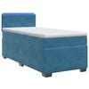 vidaXL Cama con Base Tapizada, Colch&oacute;n y Luz LED Azul 90 x 190 cm