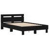 vidaXL Estructura de cama con cabecera Roble negro 120 x 190 cm