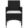vidaXL Set comedor de jard&iacute;n 7 pzas y cojines rat&aacute;n sint&eacute;tico y vidrio