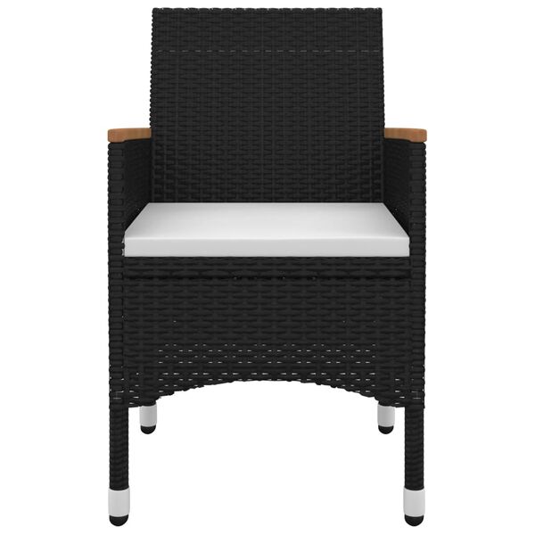 vidaXL Set comedor de jard&iacute;n 7 pzas y cojines rat&aacute;n sint&eacute;tico y vidrio