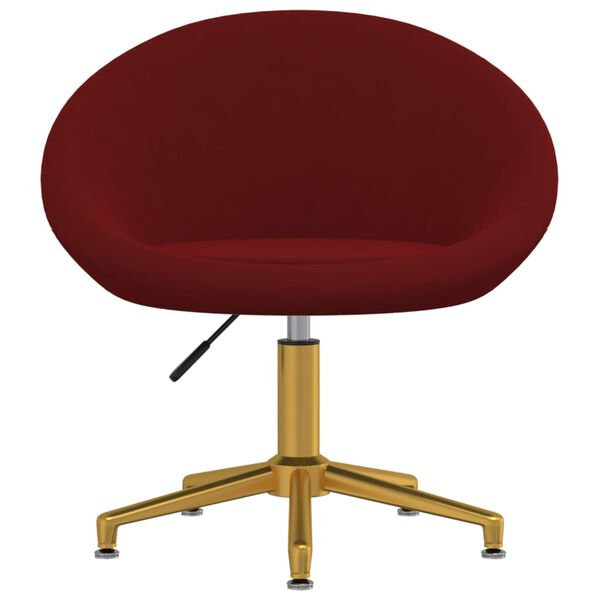 vidaXL Sillas de comedor 2 unidades terciopelo rojo tinto