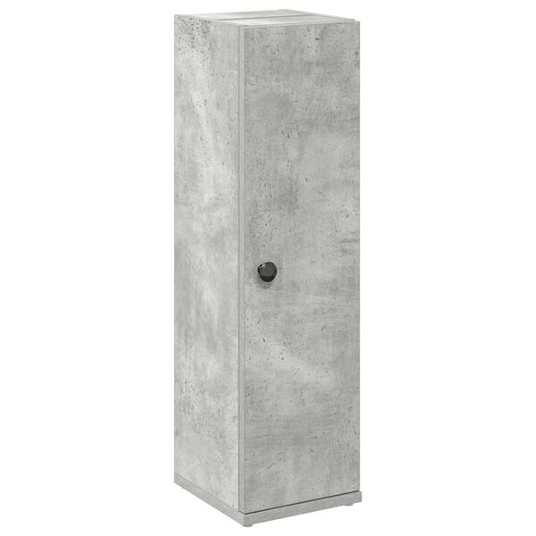 vidaXL Mueble de ba&ntilde;o con portarrollos gris hormig&oacute;n 20,5x22x72 cm